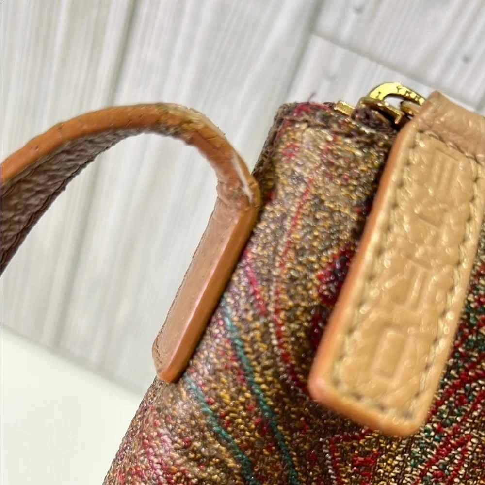 Etro Brown and Tan Paisley Crossbody Bag